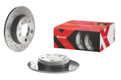 Premium UV Coated Front Xtra Cross Drilled Brake Rotor