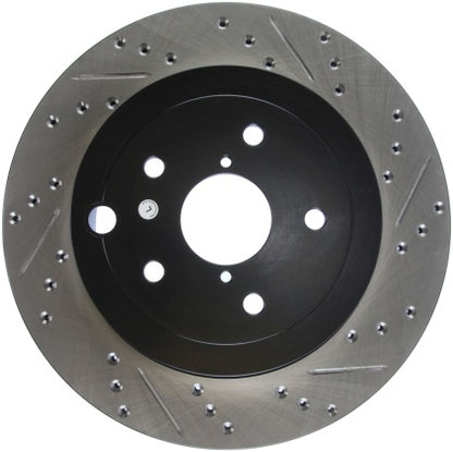 StopTech Sport Drilled/Slotted Brake Rotor; Rear Left