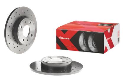 Premium UV Coated Rear Xtra Cross Drilled Brake Rotor