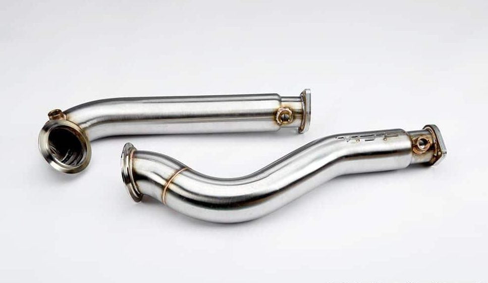 VRSF Brushed Finish Racing Downpipes XI - All Wheel Drive BMW 535i | 535xi E60 N54 2008-2010